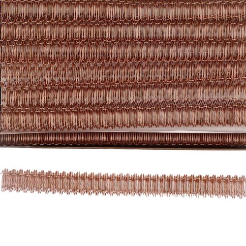 100Pcs Double Loop Wire Binding Spines, 100 Sheet Capacity 3:1 Pitch Binding Wire for Letter Size (Rose Gold)