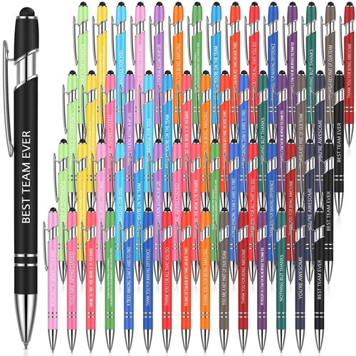 Sherr 120 Pieces Thank You Pens for Touch Screen Thank You Gifts 2 in 1 Pens Ballpoint Pen with Stylus Tip for Events Parties Present Employee Appreciation Office Gifts(Appreciation)