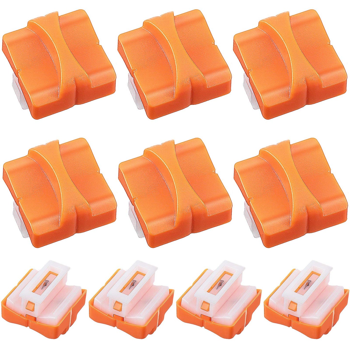 Mudder 10 Pieces Paper Cutter Replacement Blade Cutting Replacement Blades Refill for A4 Black and White Paper Trimmer(Orange)