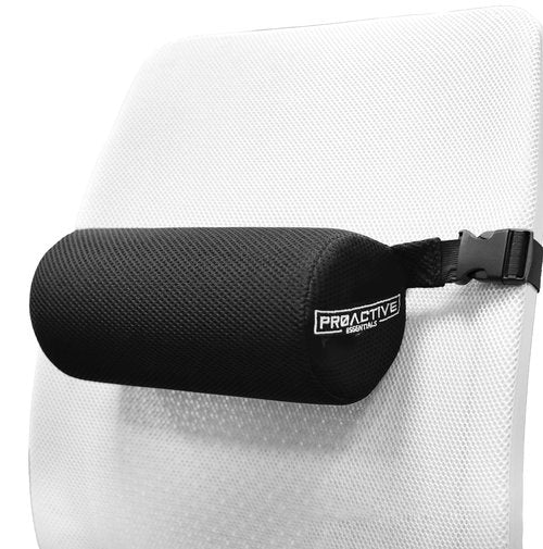 Proactive Essentials Lower Back Lumbar Support, High-Density Foam Cushion, Lower Back Pain Relief. Perfect for Office Chair, Dining Chair & Computer Chair. Portable, Light Weight & Comfortable.