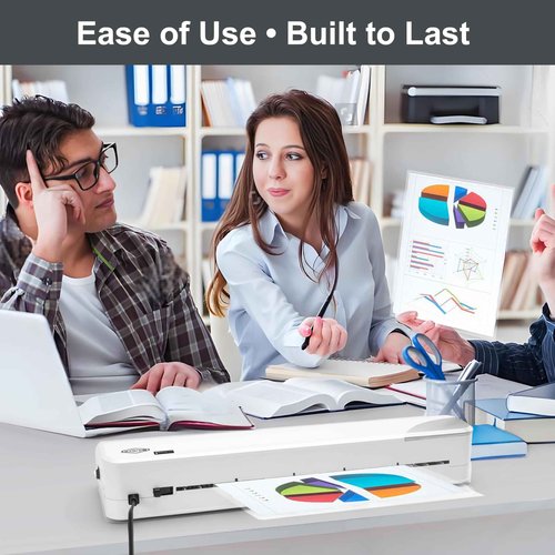 SINCHI 40-Second Warm-up, 3-5 mil, 13-inch Laminator & 3 Mil 200 Pack & 5 Mil 100 Pack Laminating Sheets