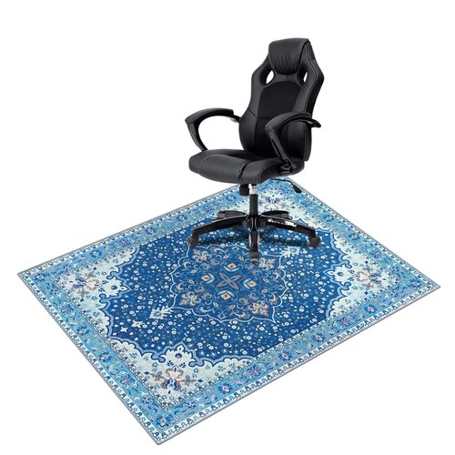 Office Chair Mat for Hardwood Floor: Desk Computer Gaming Heavy Duty Rugs for Rolling Chairs - 60"x48" Large Anti-Slip PVC Mats Tile Hard Wood Floors Protectors, Not Recommended for Carpet