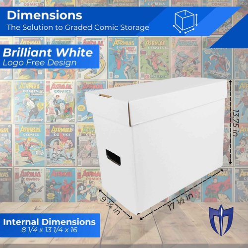 Bundle of 10 CGC Graded Comic Storage Boxes - Holds 35-40 Graded Comic Books - WHITE by Max Pro