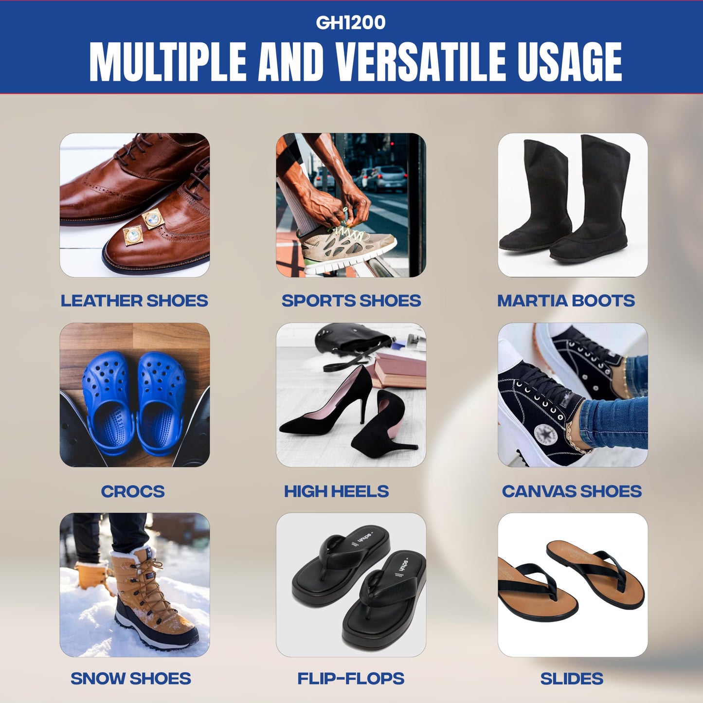 GH1200 30gx2 Pack Shoe Glue Heavy Duty, Clear Drying & Strong Shoe Glue Sole Repair, Non Stiff Repairs, Pegamento para Zapatos, Fixes Sneakers, High Heels, Crocs & More, can Bear Extreme Conditions