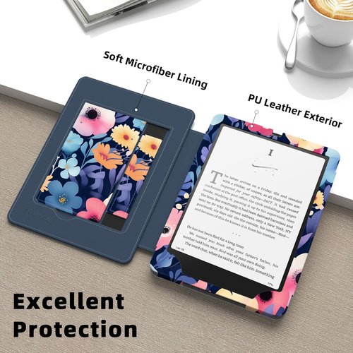 Famavala Slim Foldable Stand Case for 7" inch 2024 with Auto Wake/Sleep, Hand Strap; not fit for Noble Nook (Daisy)