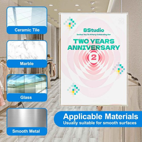 DigDozer 30 Pcs Acrylic Sign Holder 8.5 x 11, Vertical Wall Mount Sign Holders with Adhesive, Clear Plastic Frames Paper Display Sign Holders for Office, Home, Store, Restaurant - No Drilling