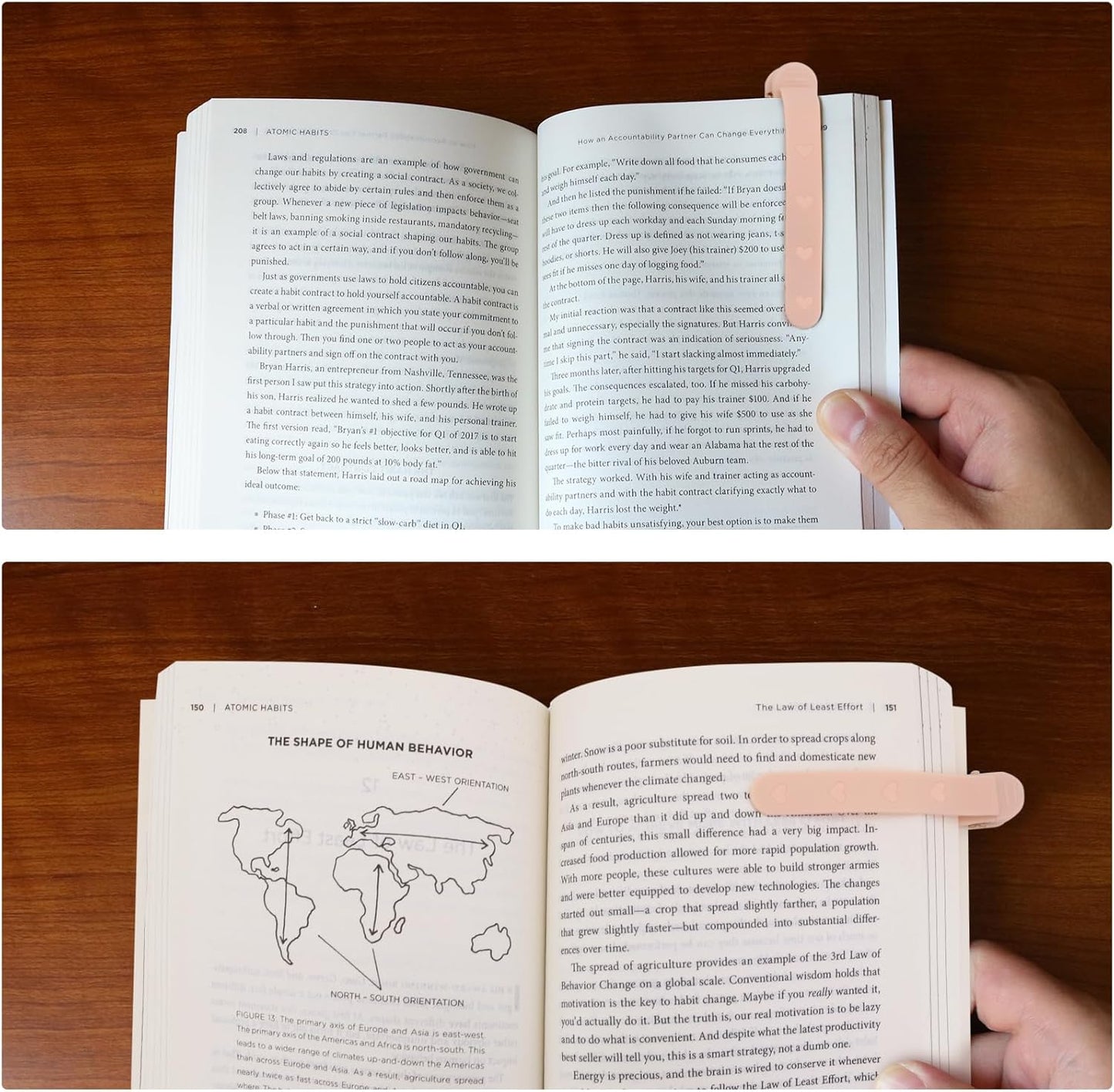 SMUK Heart Bookmarks - 3Pcs Automatic Silicone Page Markers for Book Lovers | Cute Reading Gifts