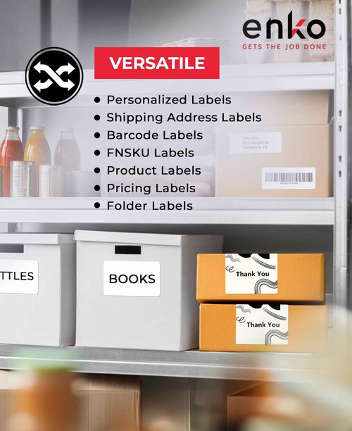 enKo - Compatible DK-2205 Continuous Adhesive Thermal Labels (2.4 Inch x 100 Feet) Compatible Labels for Brother Label Printer QL-820NWB QL-800 QL-810W - [12 Rolls, No Cartridge Frames]