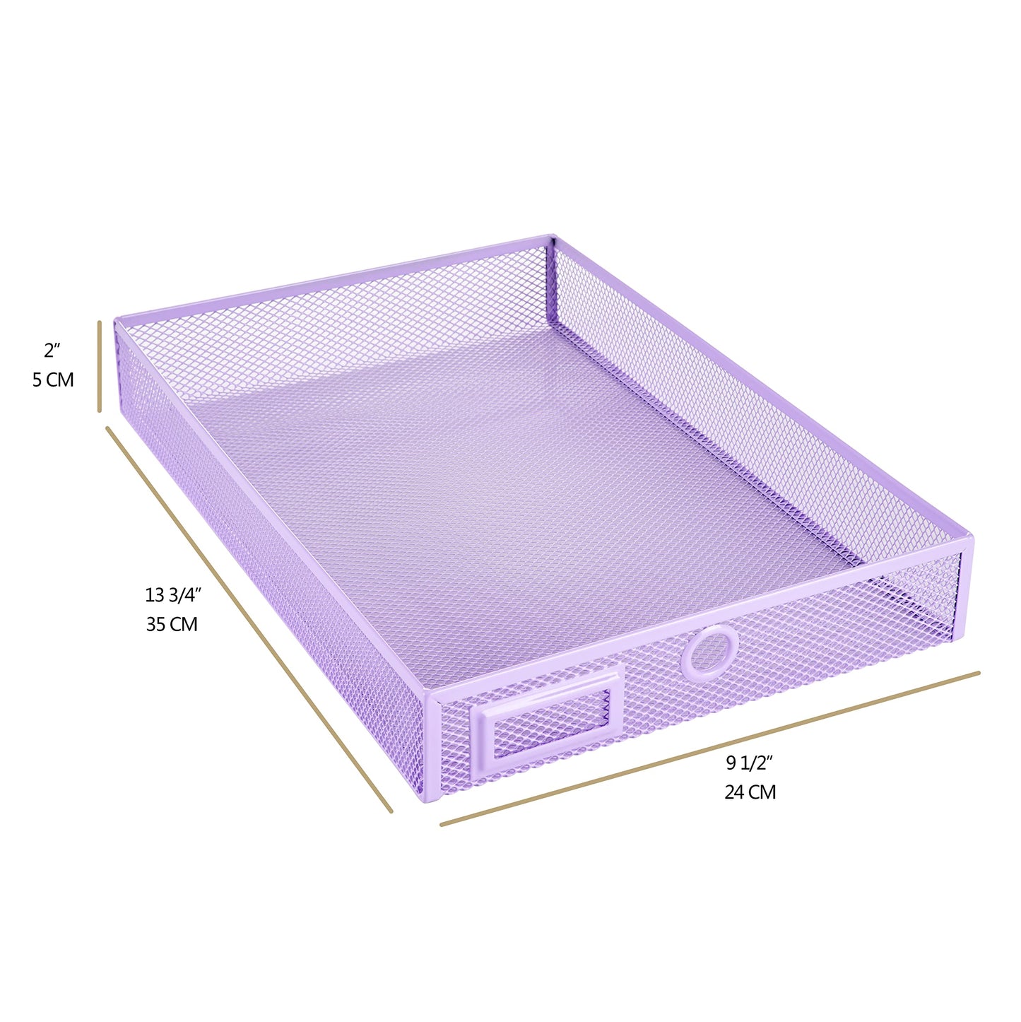 Annova Desk Organizer Wire Mesh 3 Tier Sliding Drawers Paper Sorter/Multifunctional/Premium Solid Construction for Letters, Documents, Mail, Files, Paper, Kids' Art Supplies (Light Pink)