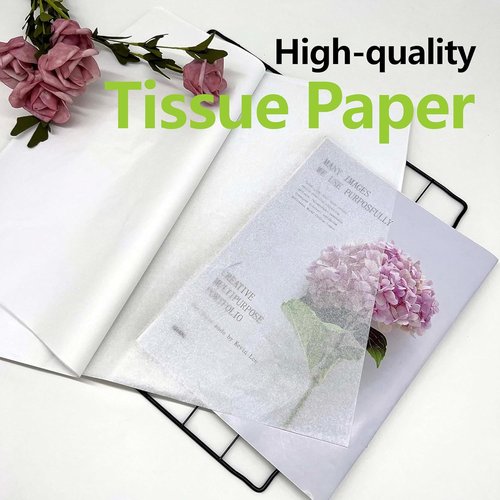 Bobobag White Tissue Paper - 100 Sheets, 20" X 14" | Recyclable Gift Wrapping for Holidays & Crafts