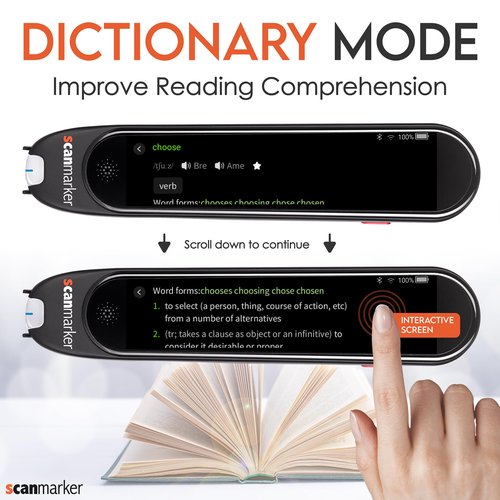 Scanmarker Pro | Translation Pen & Reading Pen for Kids & Adults | Assistive Tool & Language Translator Device for Dyslexia, Reading Support & Language Learners | Translator Pen for 100 Languages