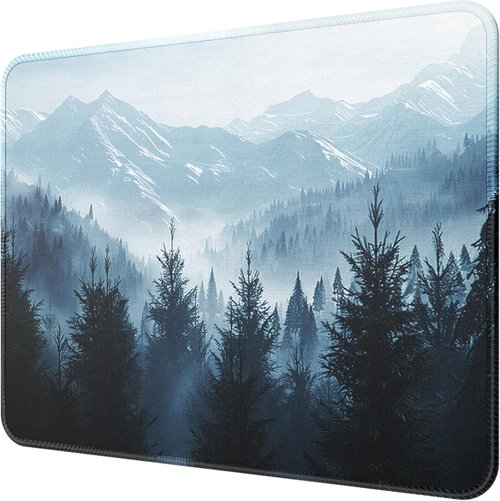 MROCO Mouse Pad - Premium Waterproof Surface with Anti-Fray Edges | 30% Larger, Non-Slip Rubber Base, 8.5 x 11 in, Cloud Forest
