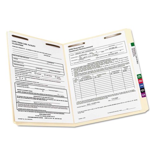Smead Fastener File Folder, 2 Fasteners, Reinforced Straight-Cut Tab, Letter Size, Manila, 50 per Box (14513)