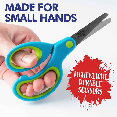 Idiy Kid's Scissors Class Value Pack (40pc) - 5" Soft Grip Blunt Tip Safety Easy Cut Scissors- Elementary School Projects, Back to School, Classroom Arts & Crafts Supplies for Children, Teachers