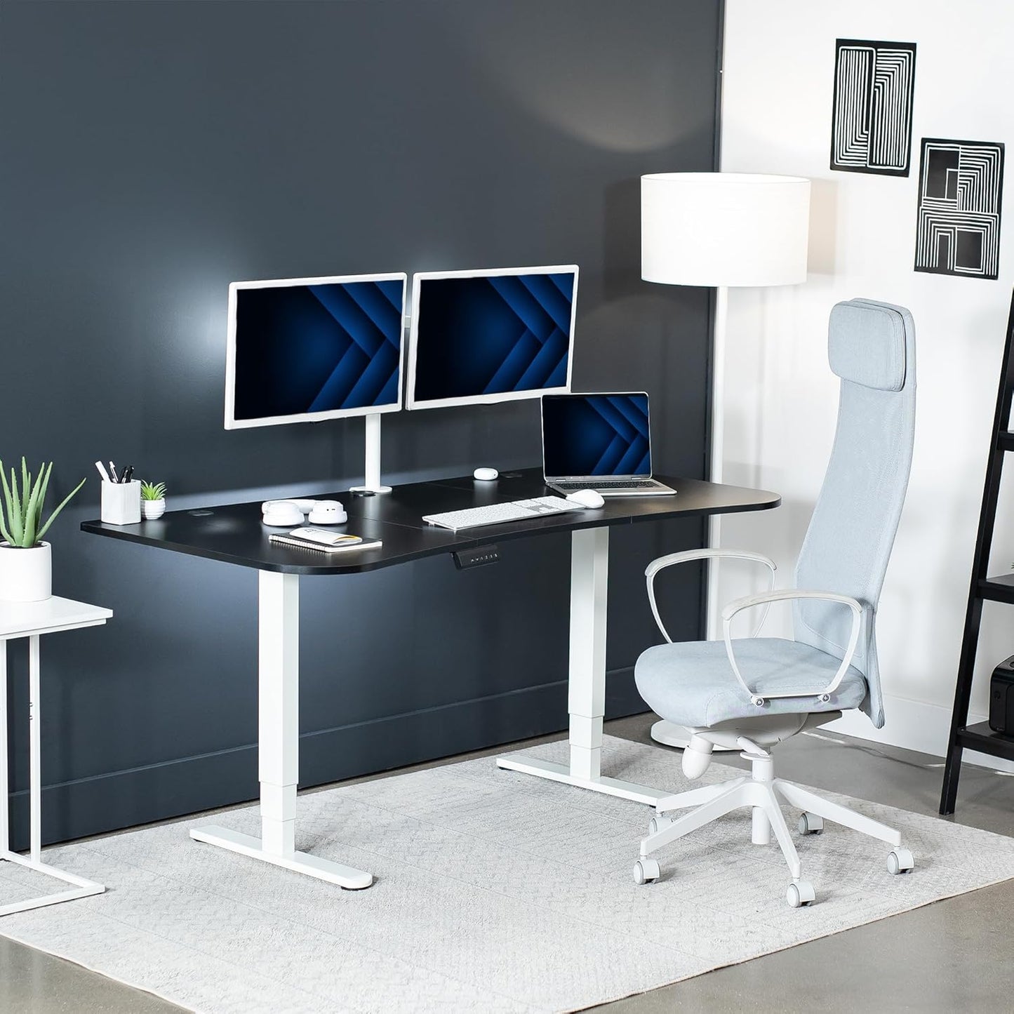 VIVO Universal Table Top - 63 x 32 Inch Black Desktop for Height Adjustable Desks | Home & Office Use