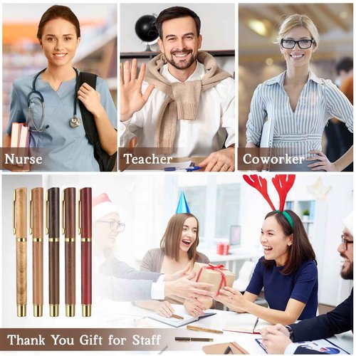 PerKoop 100 Pcs Ballpoint Pens for Men Vet Tech Week Thank You Gifts Bulk Inspirational Black Ink Pen Appreciation Gifts for Medical Assistant Teacher Team Employee Coworker
