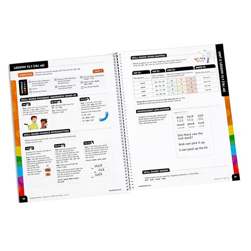 hand2mind Guided Phonics + Beyond Focus Lessons Unit 2 Teacher Guide, Science of Reading Classroom Materials, Kindergarten Homeschool Curriculum Supplies, Early Childhood Education Materials