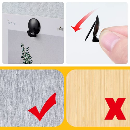 Zhengmy 30 Pcs Metal Cubicle Hooks Fabric Panel Wall Hooks Cubicle Clips Push Pins Picture Hangers for 20 Lbs Kitchen Office Home Accessories Supplies(Black)