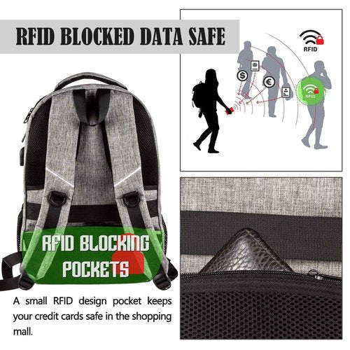 Five Star Travel Laptop Backpack, Anti Theft Laptop Bag with USB Charging Cable & Headphone Interface, Business Backpack for Men Women,College Computer Bag