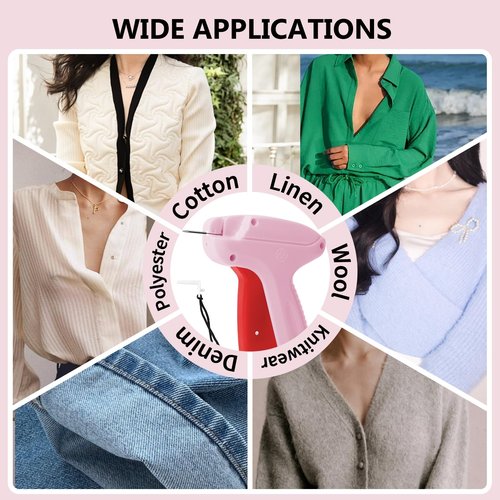 Stitch Gun for Clothes Comes with 6 Fine Needles,4000 Pcs Micro Fasteners(2000 White & 2000 Black).Stitch Gun Quick Clothing Fixer,Speedy Clothing Fixer