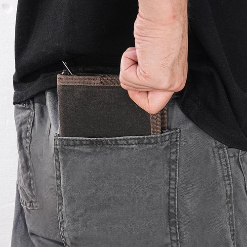 Pocket Journal Cover with Field Book, Waterproof Pocket Notebook Cover with Zipper for Journal Planner, Small Notebook Holder for Field Notes & Moleskine Cahier 3.5" x 5.5" - Mini Field Journal