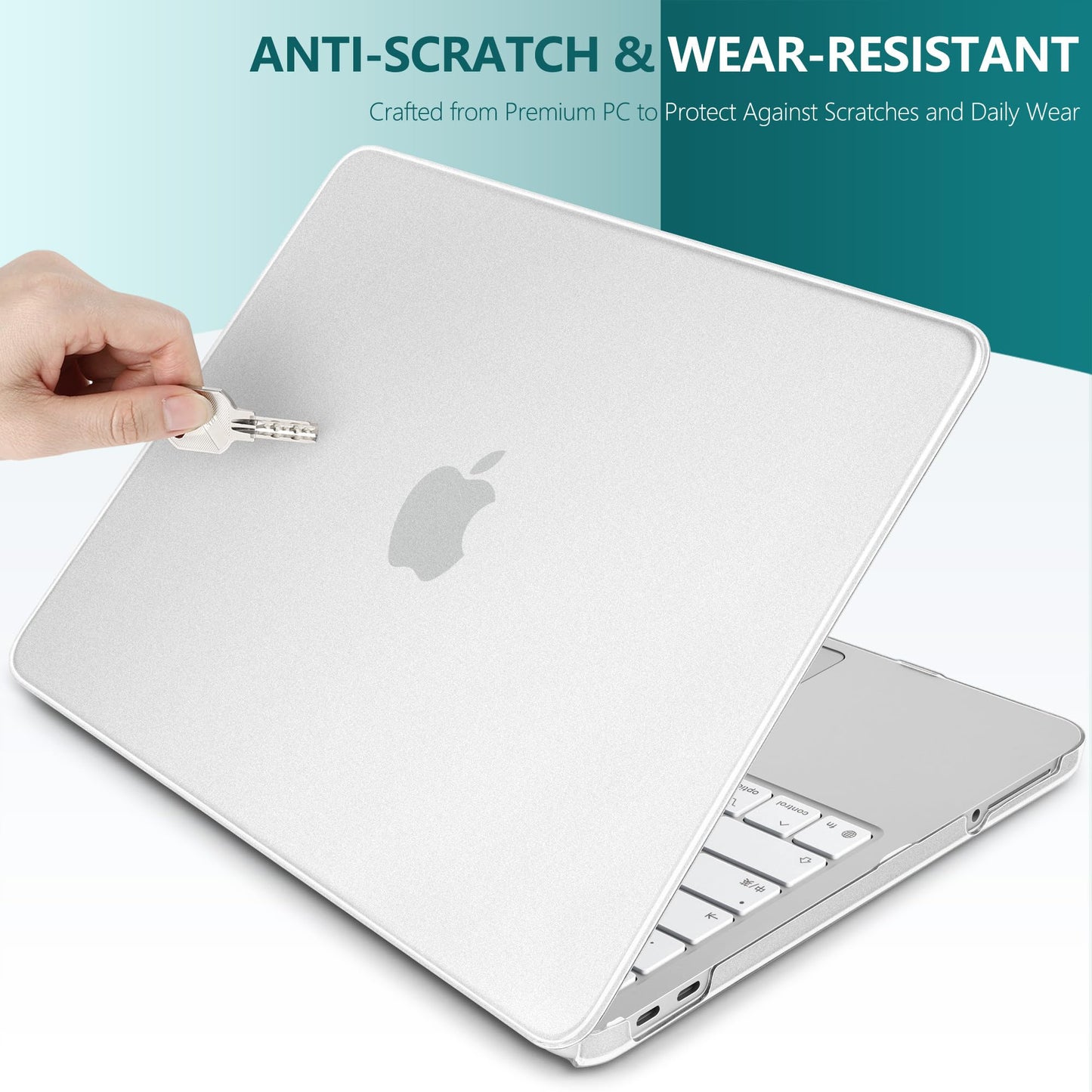 Batianda 4-in-1 Bundle for New MacBook Neo 13 inch Case 2026 Release Model A3404, 1.2mm Ultra-Slim Nano-Coated Matte Hard Shell Cover with Matched Keyboard Skin, Screen Protector, Translucent