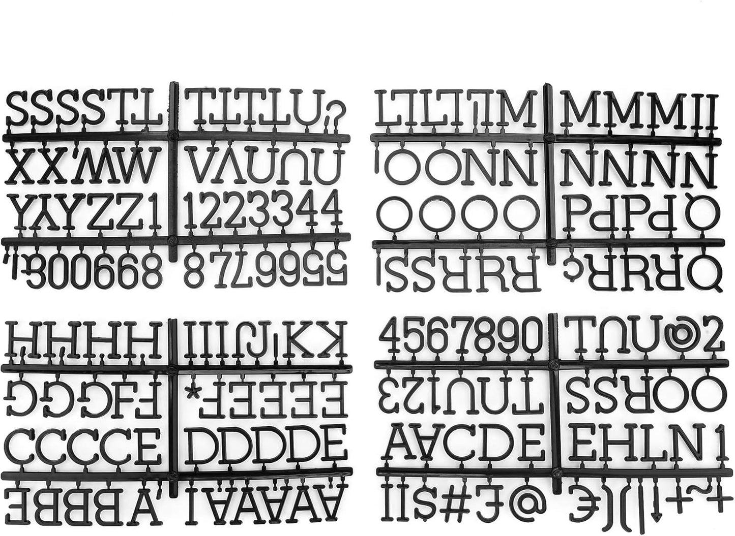 1 Inch Letters for Felt Letter Board, 188 Pieces Including Characters, Numbers & Symbols for Changeable Plastic Message Boards by Veskaoty (White)