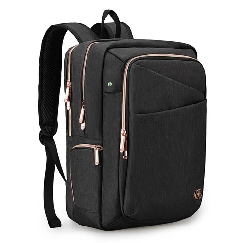 Swissdigital Design Business Laptop Backpack For Women,With USB Charging Port Computer Work Backpack,Fits 15.6 Inch Laptop Travel Casual Backpack,Black | KATY ROSE