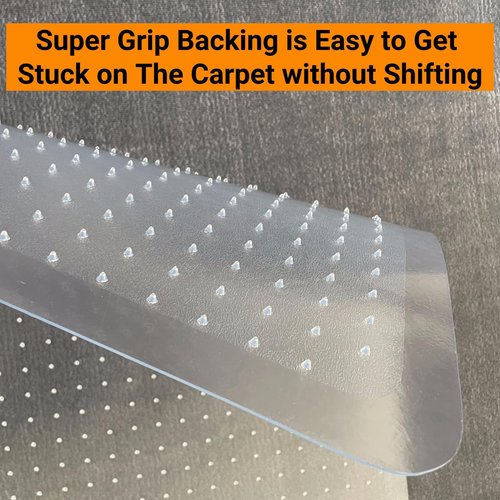CAICFYIN 45"x 53"x0.1" Office Chair Mat for Carpet,Slip Resistant Heavy Duty Under Desk Protector Carpeted Floors,Easy Glide Rolling Floor Mat for Office Chair with Extended Lip