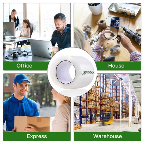 Minghaoda Clear Packing Tape (48 Rolls), Heavy Duty Packaging Tape for Shipping Packaging Moving Sealing, 2 inches Wide, 65 Yards Per Roll