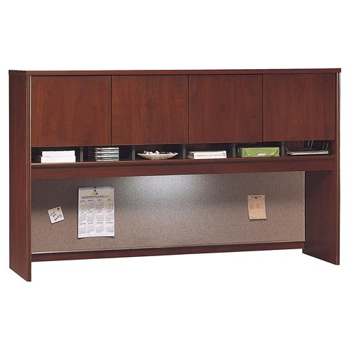 Bush Business Furniture Series C Hutch, 72W 4 Door, Hansen Cherry