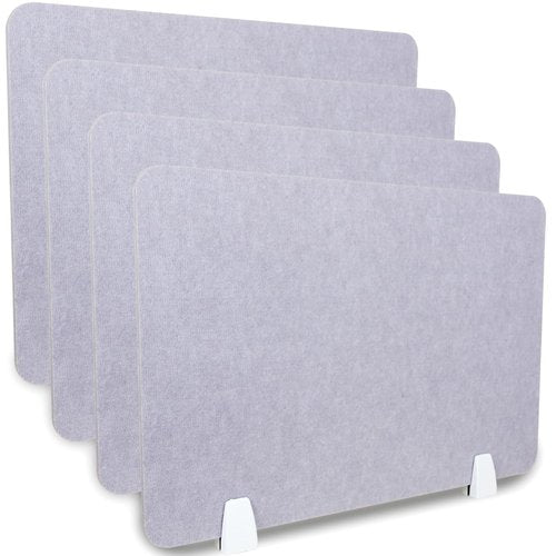 Kimseror 4 Pack Acoustic Desk Dividers Privacy Desk Panel 16 x 24 Inch Noise Reducing Desk Privacy Panel and Visual Distraction with Metal Clip for Student Offices School