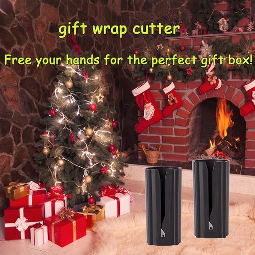 Wrapping Paper Cutter,2 Pack Gift Wrap Cutter,Wrapping Paper Cutter Slider,Gift Wrapping Paper Cutter,Christmas Wrapping Paper Cutter,Gift Wrap Cutter Tool for Christmas Paper Cutter,Birthday