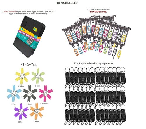 Lucky Line File-A-Key, Binder, 42 Units, 13-3/4″(W) x 11″(L) x 2.5″(H)