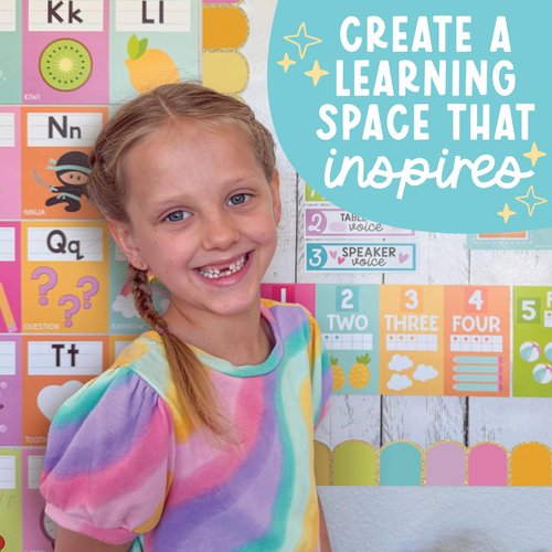 50ft Bulletin Board Borders Trim - Classroom Borders for Bulletin Board Decorations, Teacher Supplies for Classroom Decor Preschool, Kindergarten & Elementary, Pastel Scalloped Boarders