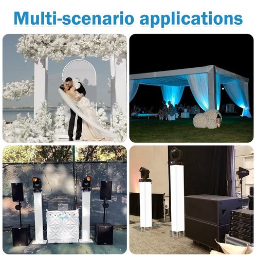 2PCS Thick White Truss Cover - High Elasticity Scrim Sleeve for 6.56 ft x 12 in Box Truss - Ideal for Wedding, Performance,Concert Decorations