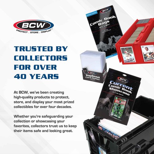 BCW Current Premade Comic Bags & Boards | Preloaded Sleeves & Backer Boards for Modern Comics (250 Pack, Non-Resealable)