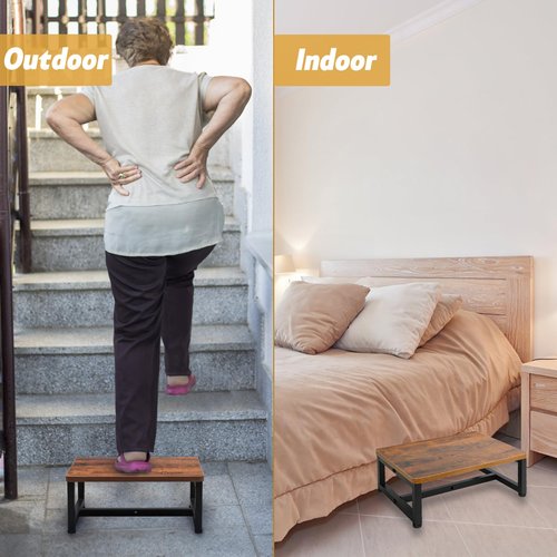 DiDiBirDi 2 Pcs One Step Stool with Non-Slip Surface and Non-Slip Foot Pad Design for Adults and Seniors,Suitable for Use at Stairwells, Bedrooms, Kitchens, Bathrooms