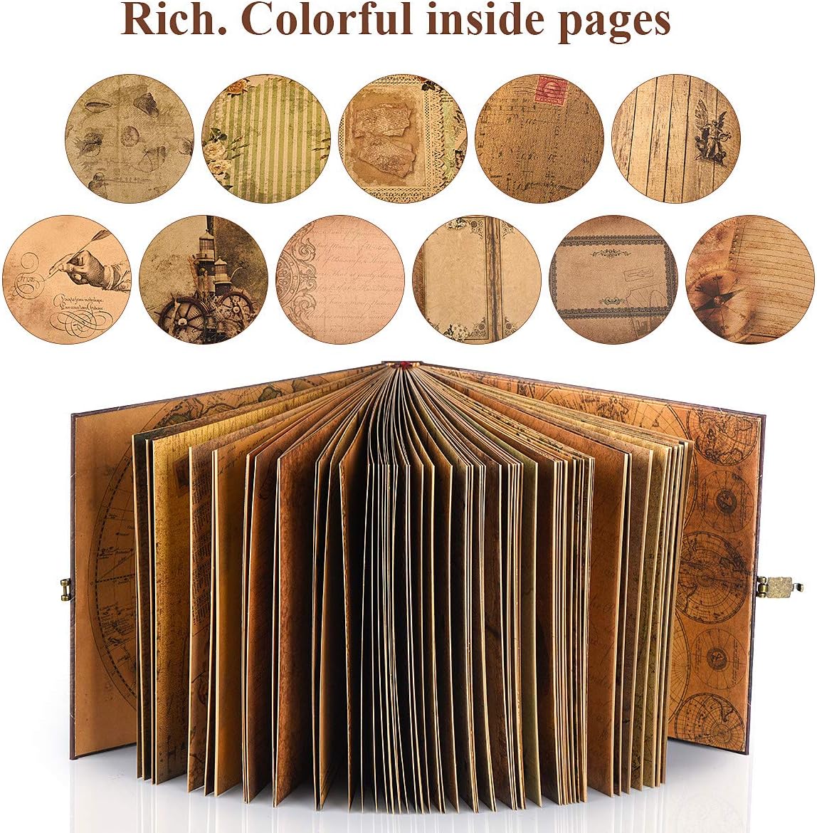 Adventure Book | Travel Diary & Scrapbook - Vintage Photo Album for Weddings, Anniversaries & Gifts
