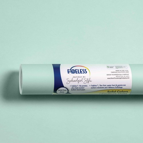 Fadeless Schoolgirl Style Bulletin Board Paper, Mint to Be, 47.25" x 50', 1 Roll
