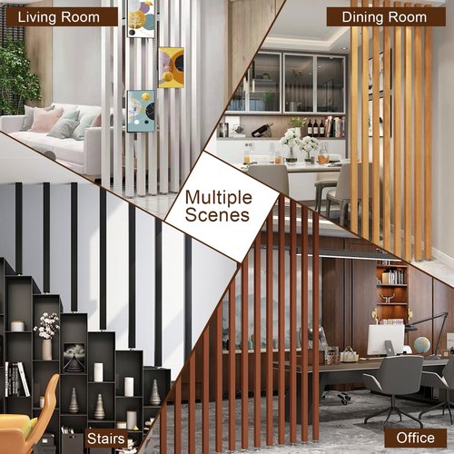 Room Divider Floor to Ceiling Partition Room Separator Divider Panels for Space Separation Freestanding Wooden Slats Post Dividers Column Entrance Restaurant Office Hollow Decor Stairway Porch 1pc