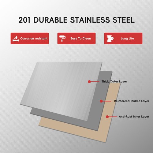 GarveeTech Stainless Steel Table with Overshelves, 30" X 24" Commercial Work Tables with 30" X 12" Shelf, Metal Kitchen Prep Table_ Shelving Combo
