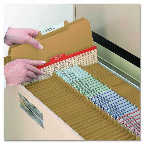 Smead Heavyweight Fastener File Folder, 2 Fasteners, 2/5-Cut Tab Right of Center Positions, Guide Height, Legal Size, Kraft, 50 per Box (19882)
