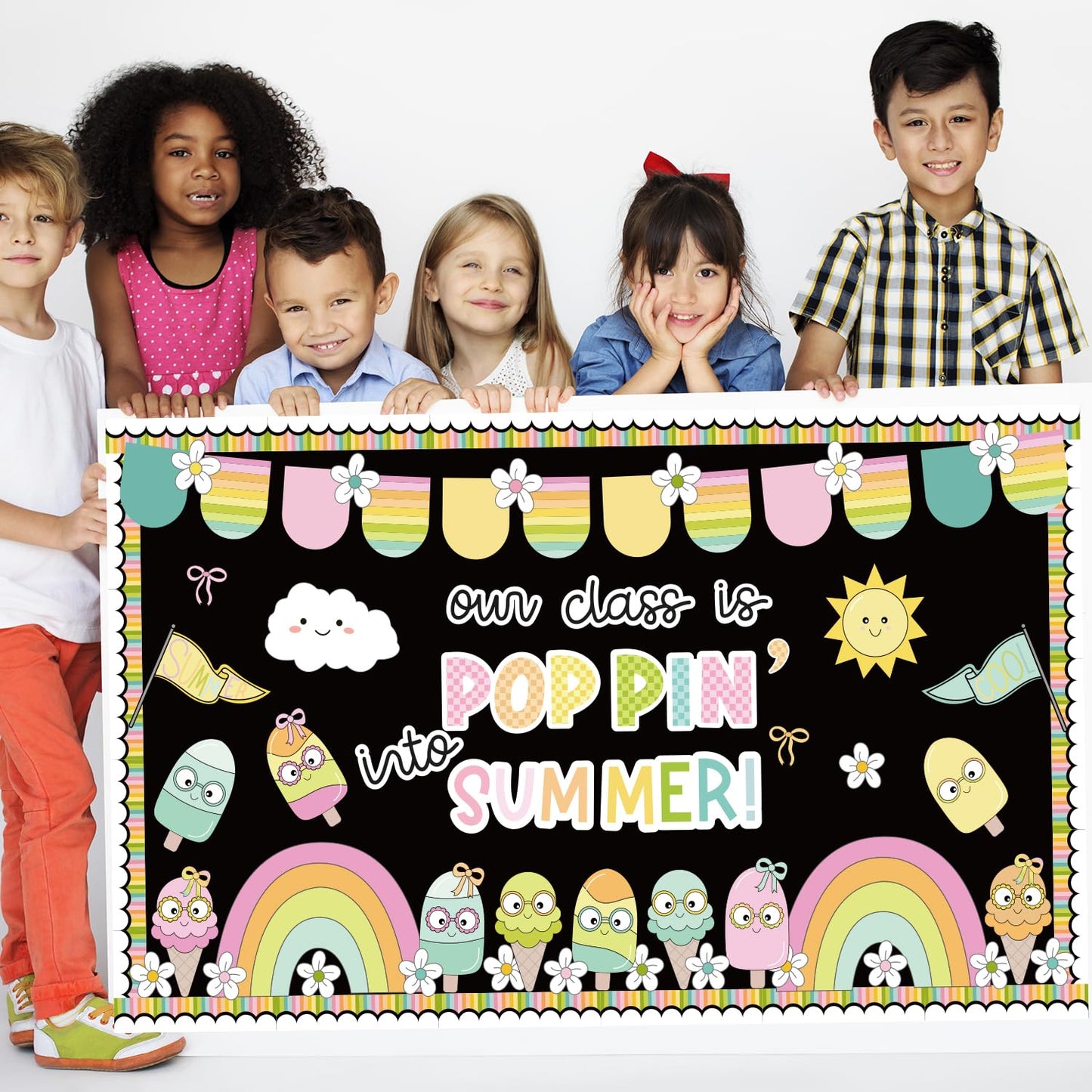 Summer Bulletin Board Decorations Set Ice Popsicle Classroom Decor Summer Ice Cream Paper Cutouts May June Library Classroom Bulletin Board Decorations Home Office Wall Door Decor Teacher Supply