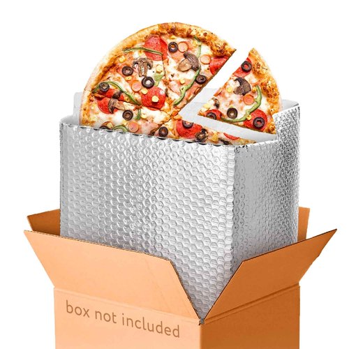 Amiff Foil Insulated Box Liners, 12 x 12 x 12 Inches. 10 Pack Thermal Box Liners for Frozen Food. Leakproof Insulated Shipping Bags for Food. Self-Seal Thermal Insulation Bag with Gusseted Bottom