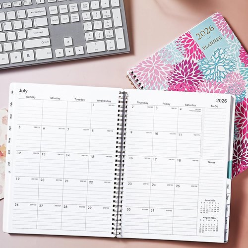 2026 Planner - Jan. 2026 - Dec. 2026, 8.5" x 11" Planner Weekly and Monthly, Calendar Planner 2026 with Monthly Tabs, Inner Pocket