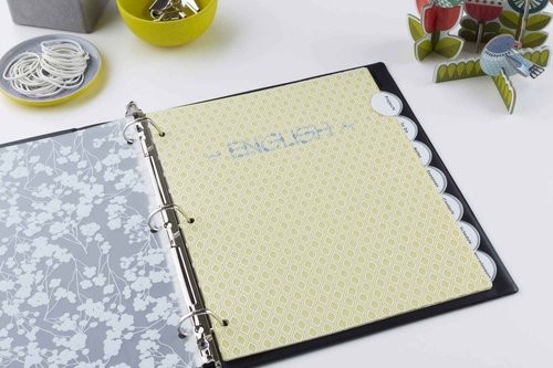 Avery Insertable Style Edge Plastic Dividers for 3 Ring Binders, 8-Tab Sets, Assorted White Frosted Designs, 24 Sets, 192 Divider Tabs (11291)