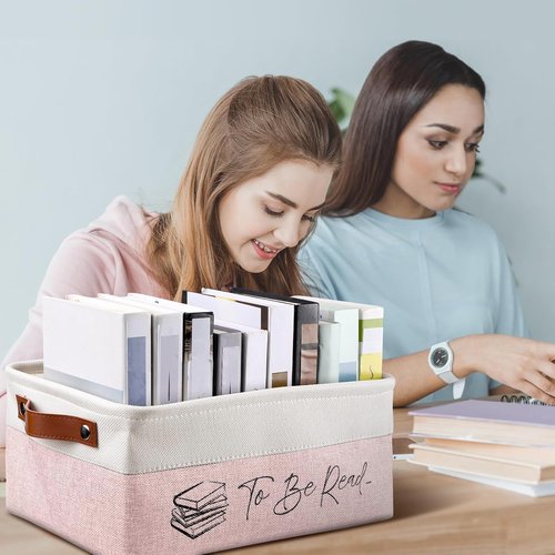 Marsui Book Storage Basket - TBR List Organizer for Book Lovers | Perfect Gift for Students & Teachers