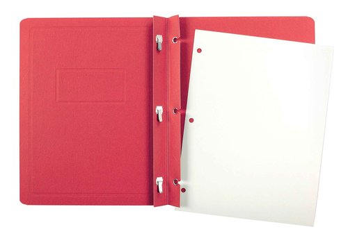 Oxford Title Panel and Border Front Report Covers, Red, Letter Size, 25 per Box, (52511) (Pack of 2)