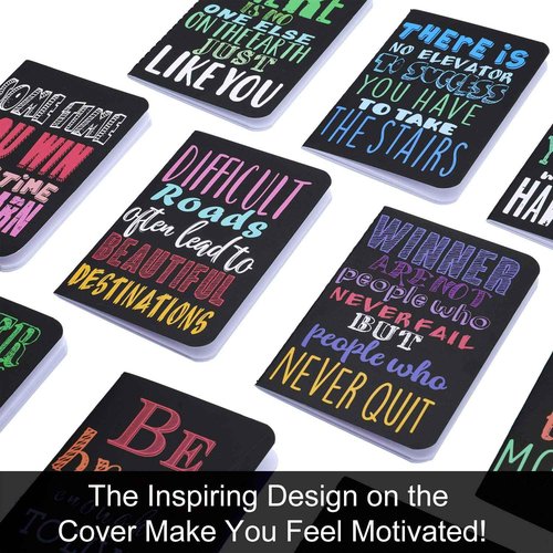 Inspirational Gifts Notepads Mini Motivational Journal Notebook Bulk Small Pocket Notepads for Office Home Church Christian Gift Supplies, 10 Styles(Bright Style,200 Pieces)